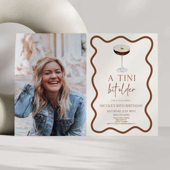 Invitation Un Tini Un Peu Plus Ancien Expresso Martini Annive (Créateur téléchargé)