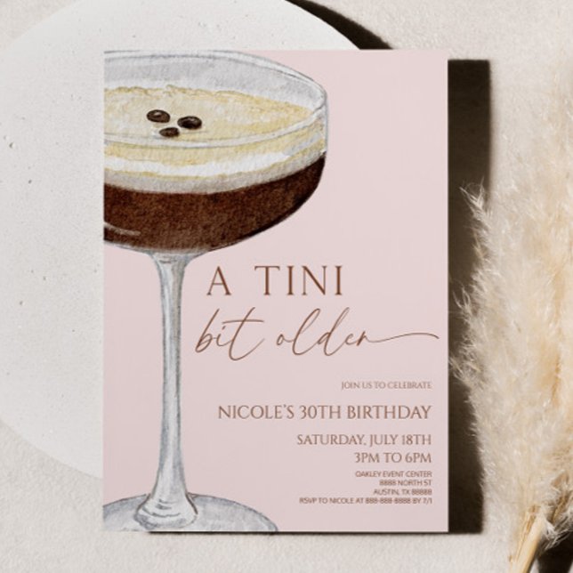 Invitation Un Tini Un Peu Plus Ancien Expresso Martini Annive (Créateur téléchargé)