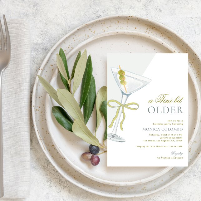 Invitation Un Tini Un Peu Plus Ancien Martini Olive (Créateur téléchargé)