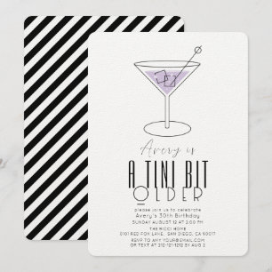 Invitation Un Tini Un Peu Plus Ancien Martini Purple Moderne 