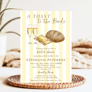Invitation Un Toast Pour La Mariée Pain & Beurre Réception de