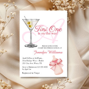Invitation un tout petit est en route,  Baby shower rose