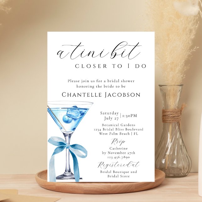 Invitation Un tout petit peu plus près je fais du Martini ble (Créateur téléchargé)