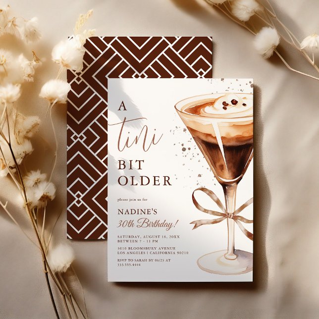 Invitation Un tout petit peu plus vieux Espresso Martini Fête (Créateur téléchargé)