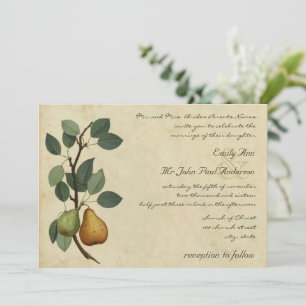 Invitation Un Verger À Paire Parfait, Égrenerie, Mariage Agri