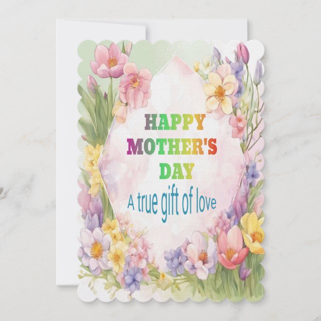 Invitation Un vrai cadeau d'amour (Devant)