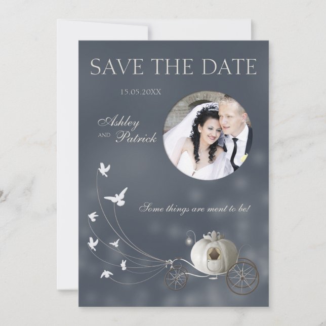 Invitation Un Vrai Conte de Fées Ajoutez Votre Photo Mariage (Devant)