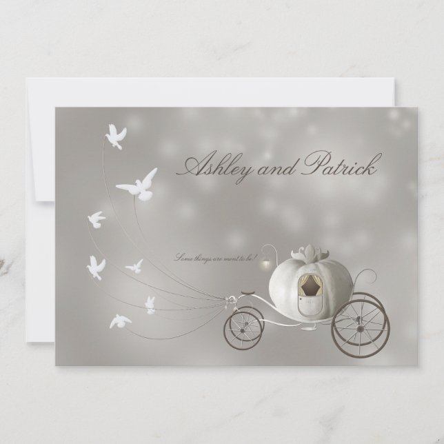 Invitation Un vrai Mariage de conte de fées (Devant)