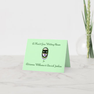 Invitation Un wedding shower de mardi gras