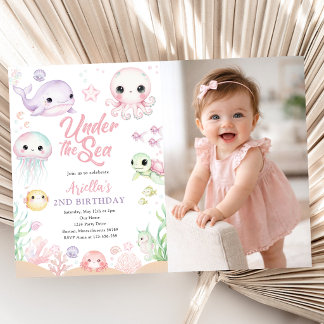 Invitation Under the Sea Ocean Animals Photo