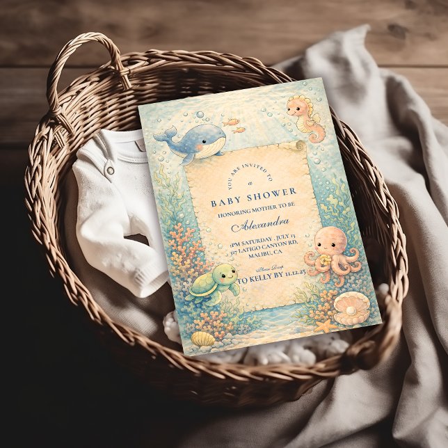 Invitation Under the Sea Storybook Baby Shower (Créateur téléchargé)