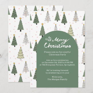Invitation Under the Snowy Trees – Christmas Party