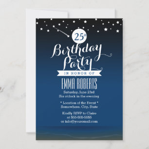 Invitation Under the Stars Beach Anniversaire Party