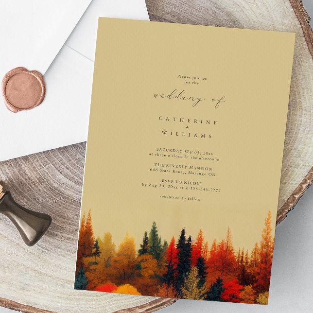 Invitation Une Affaire de Conte de Fées : Mariage Fantaisiste (Personalized A Fairytale Affair: Whimsical Fall Wedding Invitation)