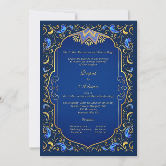 Invitation Une Affaire Royale Mariage (Devant)