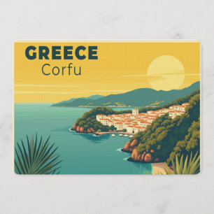 Invitation Une affiche de voyage classique nostalgique – Grèc