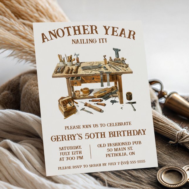 Invitation Une autre année à clouer le bec !  Anniversaire de (Créateur téléchargé)