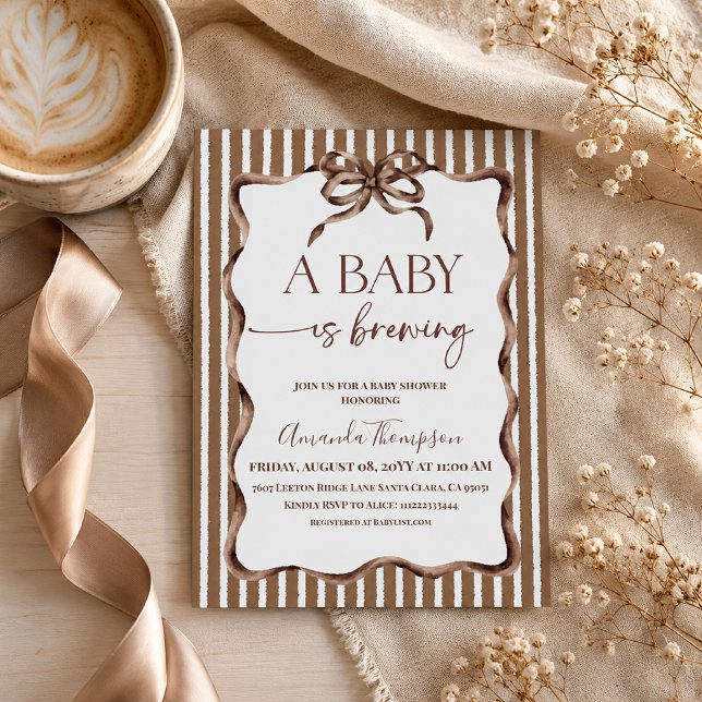 Invitation Une Baby est en train de préparer un café (Créateur téléchargé)