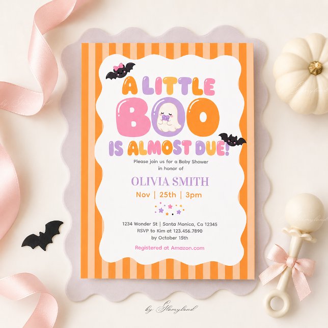 Invitation Une Baby Shower A Little Boo (Créateur téléchargé)
