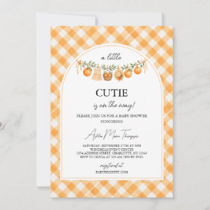 Invitation Une Baby Shower avec un Petit Bébé Mignon à Carrea