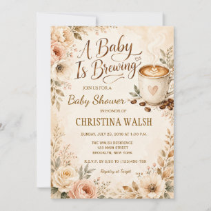 Invitation Une Baby Shower Café Bébé en Route