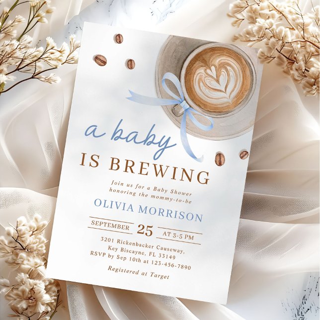 Invitation Une Baby Shower Café Un Bébé se Prépare (Créateur téléchargé)