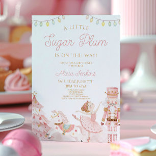 Invitation Une Baby Shower Casse-Noisette Un Petit Sucre Prun