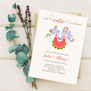 Invitation Une baby shower C'est une cutie est en route