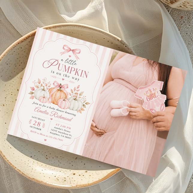 Invitation Une Baby Shower Citrouille (Créateur téléchargé)