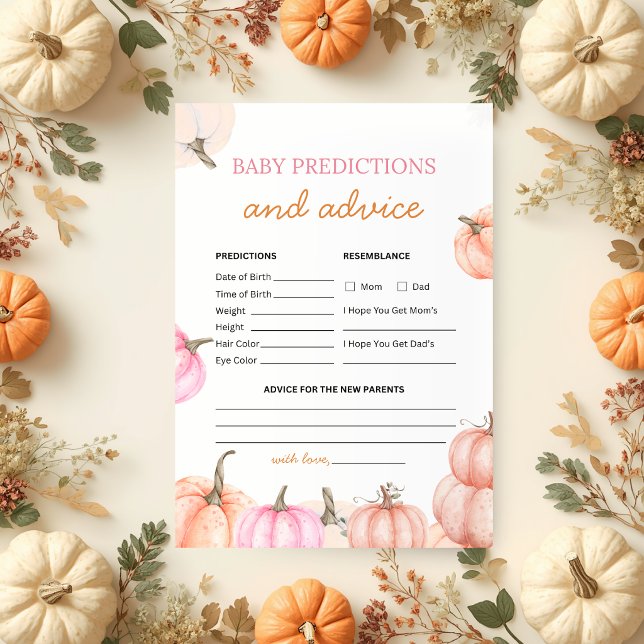 Invitation Une Baby Shower Citrouille | Prédictions et Consei (Créateur téléchargé)