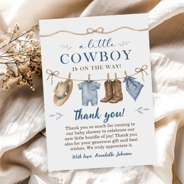 Invitation Une Baby Shower Cowboy pour Petit Garçon (Créateur téléchargé)