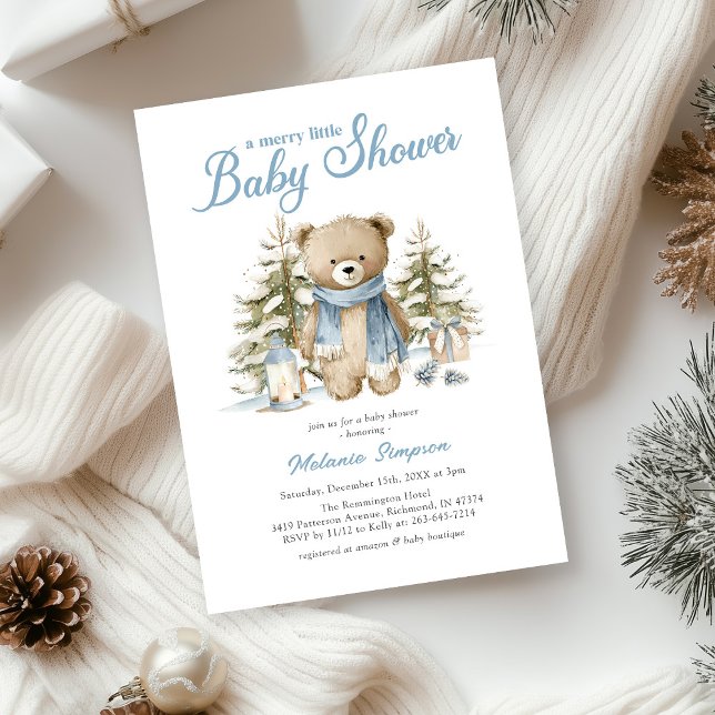 Invitation Une Baby Shower de Noël Joyeuse (Créateur téléchargé)