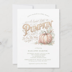 Invitation Une Baby Shower Douce Petit Citrouille 
