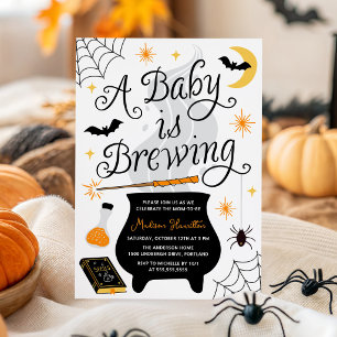 Invitation Une Baby Shower Fantaisiste : Un Bébé Est En Train
