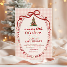 Une Baby Shower Fête de Noël Joyeuse avec Ruban Gi