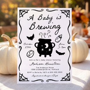 Invitation Une Baby Shower Halloween : Un Bébé en Route