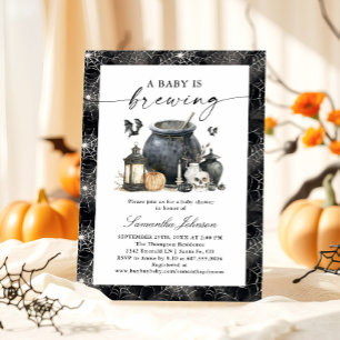 Invitation Une Baby Shower Halloween : Un Bébé en Route