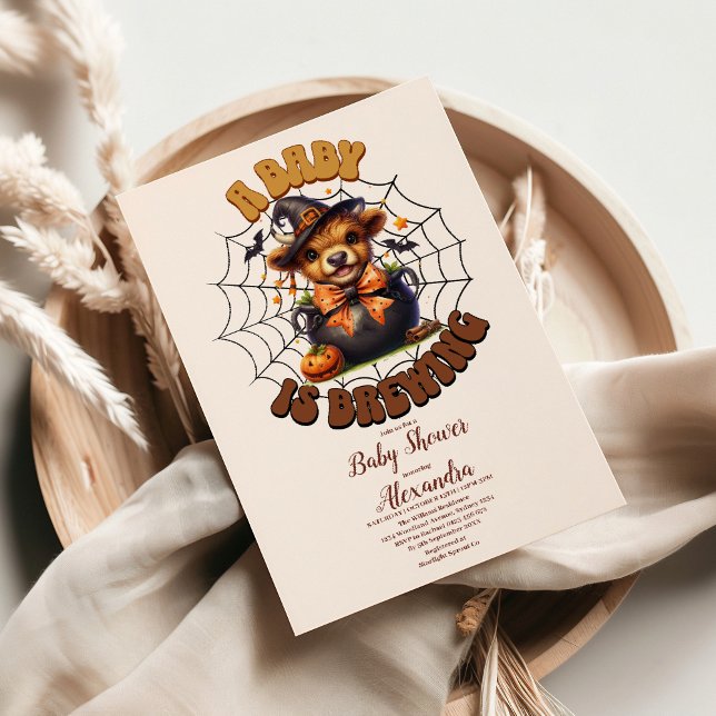 Invitation Une Baby Shower Halloween : Un Bébé en Route (Créateur téléchargé)