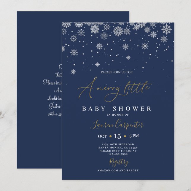 Invitation Une Baby Shower Joyeuse (Devant / Derrière)