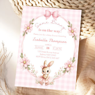 Invitation Une Baby Shower Mignonne avec un Lapin