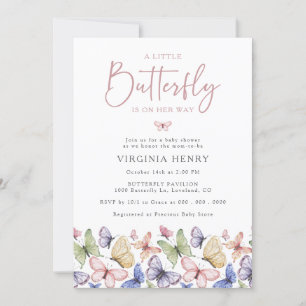 Invitation Une Baby Shower Papillon Mignon