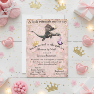 Invitation Une Baby Shower par correspondance sur le thème d'