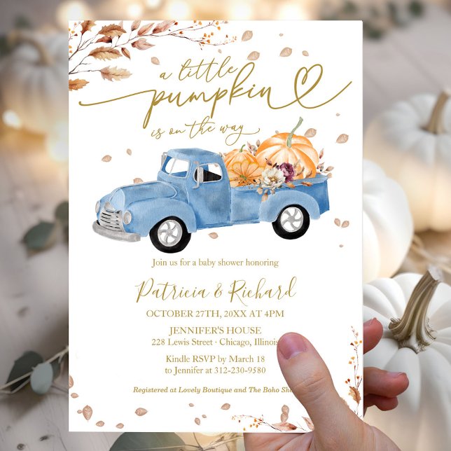 Invitation Une Baby Shower Petit Citrouille (Créateur téléchargé)