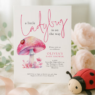 Invitation Une Baby Shower Petite Coccinelle Champignon