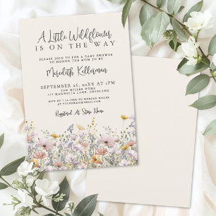 Invitation Une Baby Shower Petite Fleur Sauvage