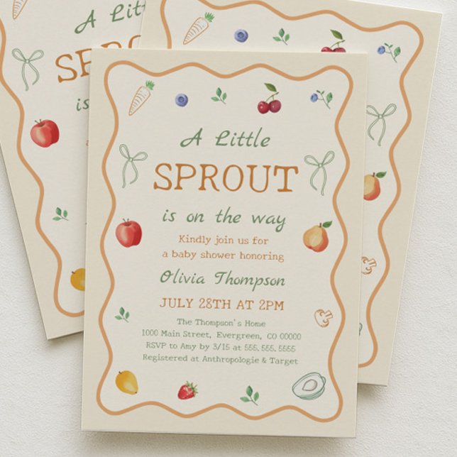 Invitation Une Baby Shower Petite Pousse (Créateur téléchargé)