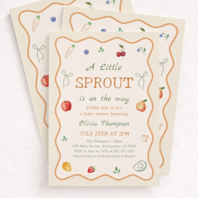 Invitation Une Baby Shower Petite Pousse (Créateur téléchargé)