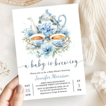 Une Baby Shower pour un Bébé en Route - Garçon Ble
