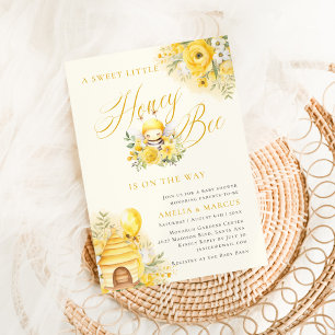 Invitation Une Baby Shower pour un Petit Abeille à Miel Adora