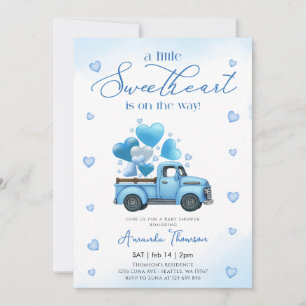 Invitation Une Baby Shower pour un petit amour avec un camion